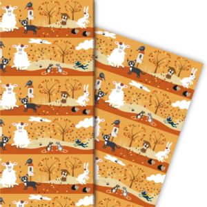 Kartenkaufrausch: Streifen Geschenkpapier mit Katze, aus unserer Kinder Papeterie in multicolor