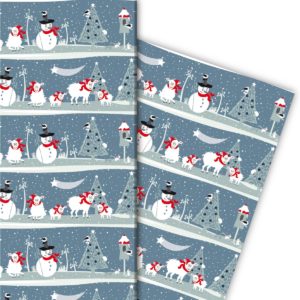 Kartenkaufrausch: Winter Geschenkpapier mit Tieren aus unserer Weihnachts Papeterie in multicolor