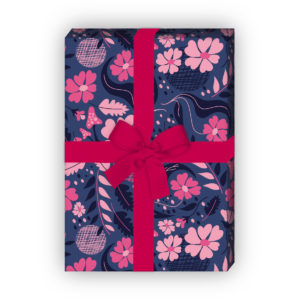 Kartenkaufrausch: Schönes Blumen Geschenkpapier mit aus unserer florale Papeterie in rosa