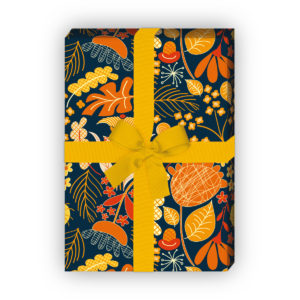 Kartenkaufrausch: Schönes Herbst Geschenkpapier mit aus unserer Herbst Papeterie in orange
