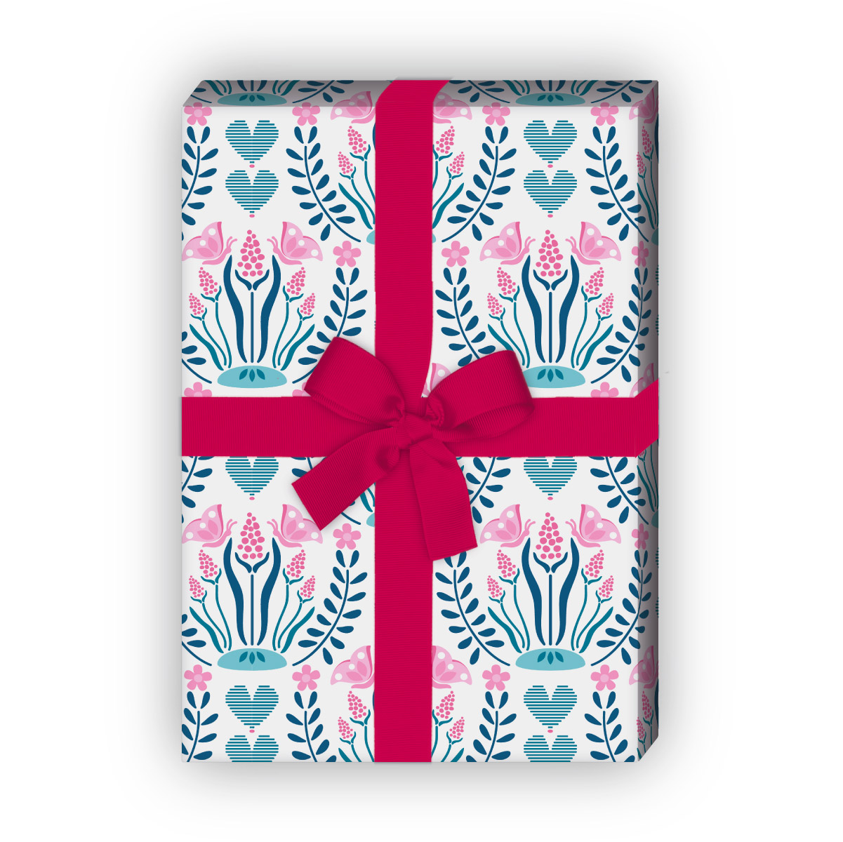 Kartenkaufrausch: Romantisches Blumen Geschenkpapier mit aus unserer florale Papeterie in rosa