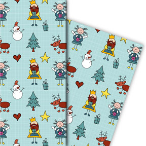 Kartenkaufrausch: Moderness Weihnachts Geschenkpapier mit aus unserer Weihnachts Papeterie in multicolor