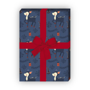 Weihnachtsgeschenke verpacken mit: Schönes Weihnachts Geschenkpapier mit Herz Bambi und Fliegenpilz jetzt online kaufen