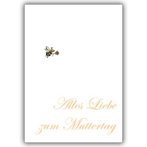 Süße Muttertagskarte mit kleiner Biene: Alles Liebe zum Muttertag!