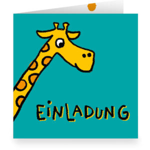 Kartenkaufrausch: Lustige Giraffen Einladungskarte aus unserer Einladung Papeterie in türkis