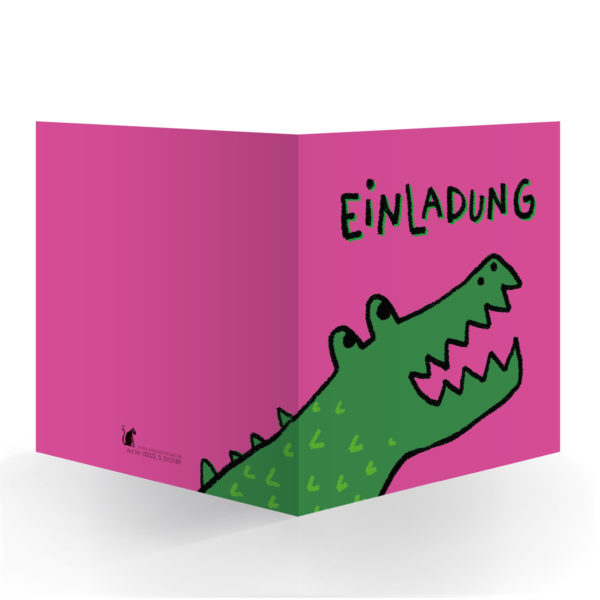 Kartenkaufrausch Quadrat Karten in pink: Einladungskarte zum Kinder Geburtstag