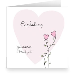 Kartenkaufrausch: Romantische Einladungskarte zur Hochzeit aus unserer Einladung Papeterie in weiß