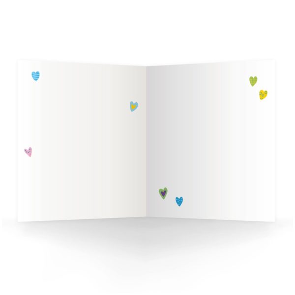 Für Familie, Freunde und Firma: Liebevolle große Hochzeits Anzeigenkarte in weiß aus unserer Anzeige Papeterie