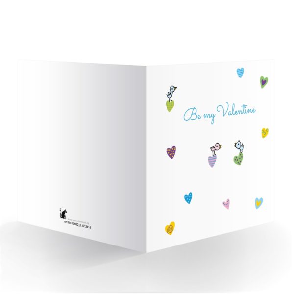 Kartenkaufrausch Quadrat Karten in weiß: Romantische große Valentinskarte