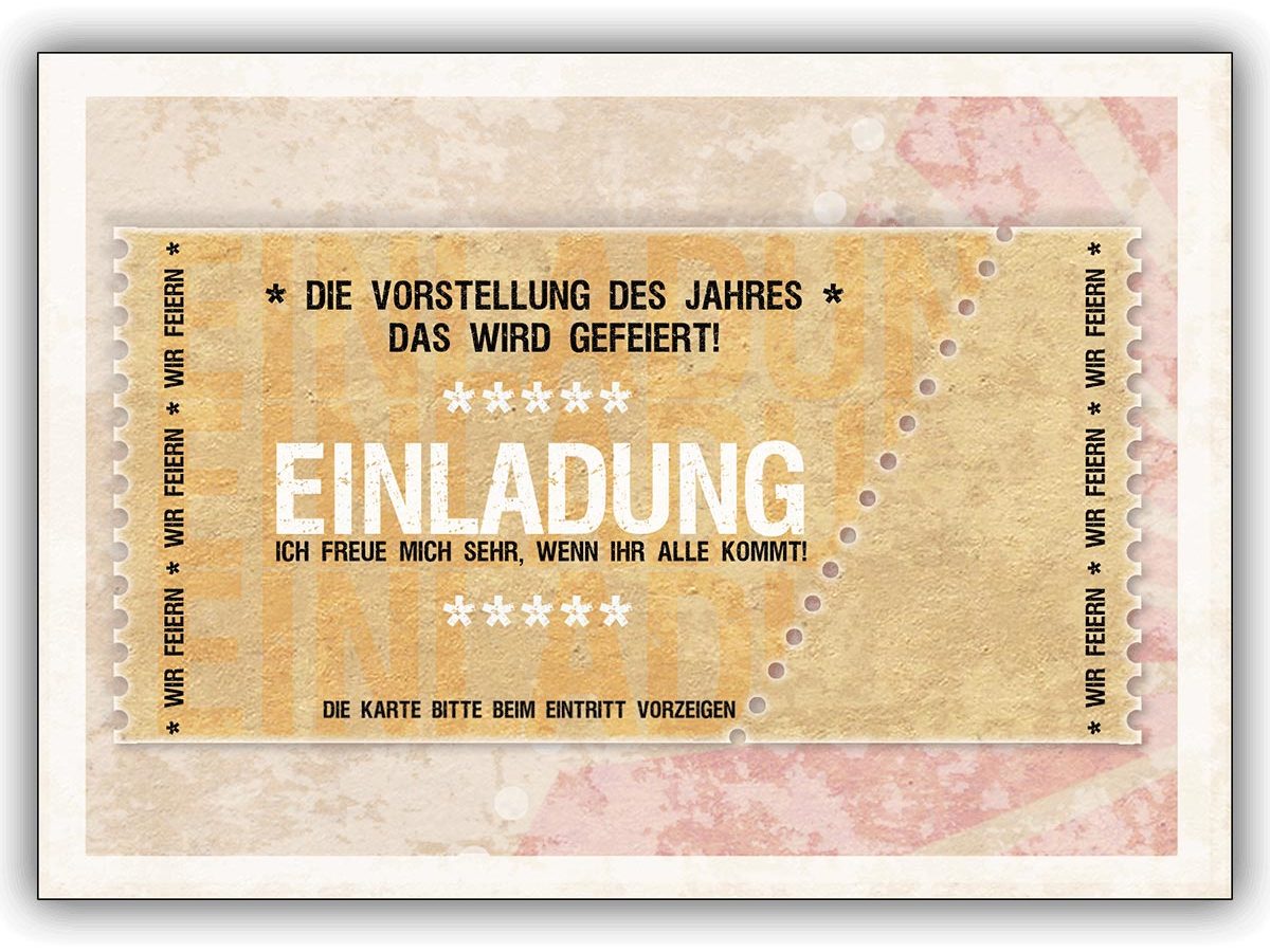 Coole Einladungskarte Zum Geburtstag Einweihung Party Gelb Kartenkaufrausch De