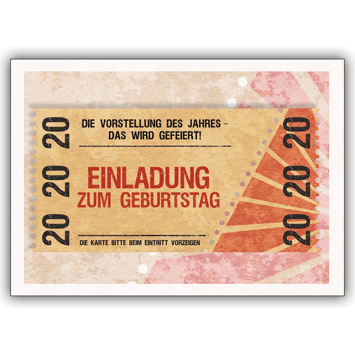 Lassige Party Einladungskarte Zum Geburtstag Im Coolen Ticket Look Kartenkaufrausch De
