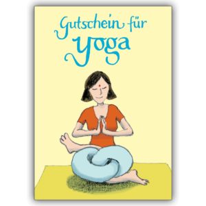 Humorvoller Yoga Gutschein (Blanko): Gutschein für Yoga