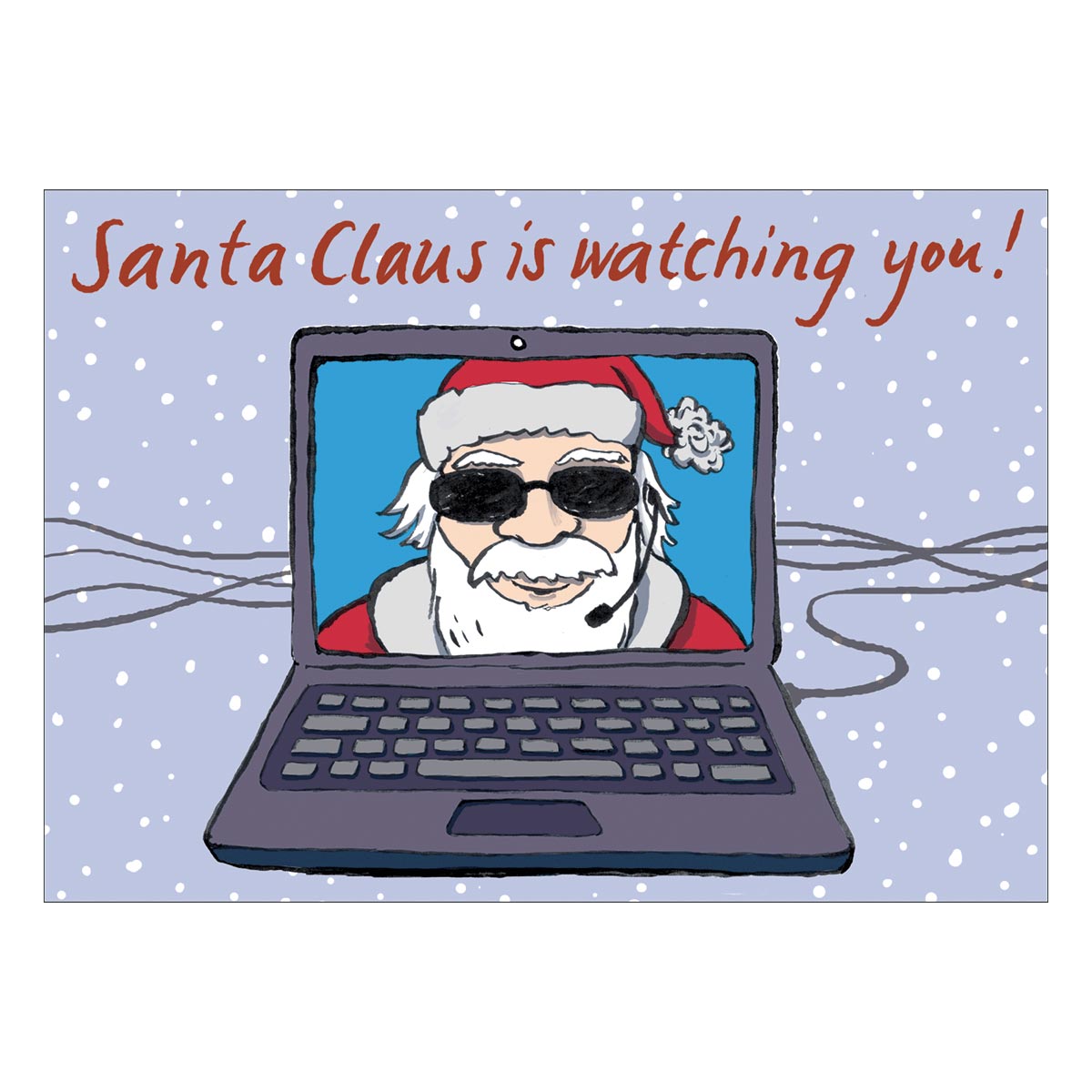 Coole Weihnachtskarte für nicht immer Brave: Santa Claus is watching you!