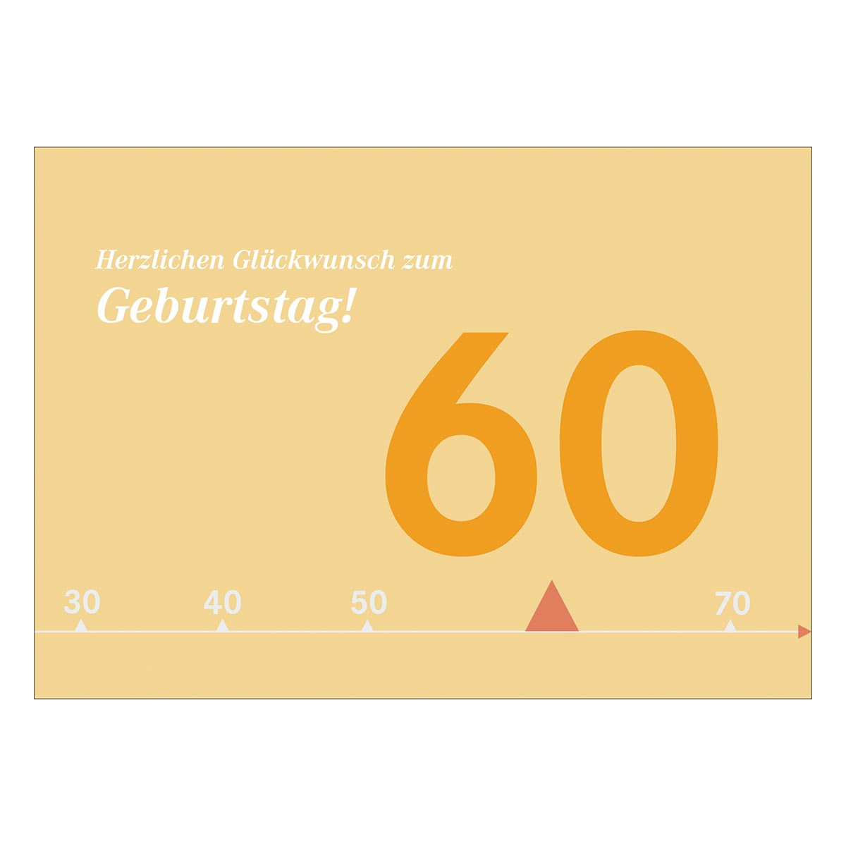 Moderne sonnige Geburtstagskarte zum 60. Geburtstag