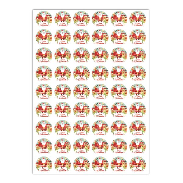 Kartenkaufrausch Sticker in rot: 54 lustige Weihnachts Aufkleber