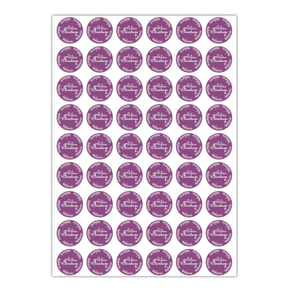 Kartenkaufrausch Sticker in lila: liebevolle Weihnachts Aufkleber
