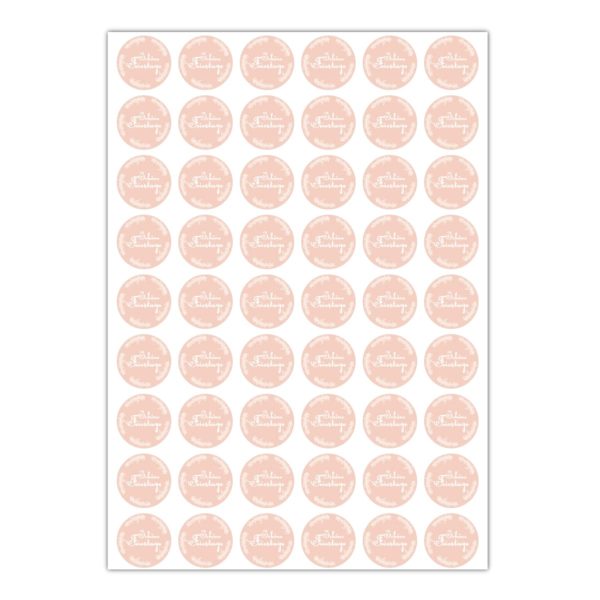 Kartenkaufrausch Sticker in rosa: Aufkleber "Schöne Feiertage" auf rosa