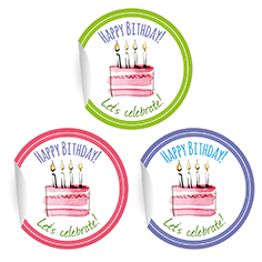 Kartenkaufrausch: 48 coole Geburtstags Aufkleber aus unserer Geburtstags Papeterie in multicolor
