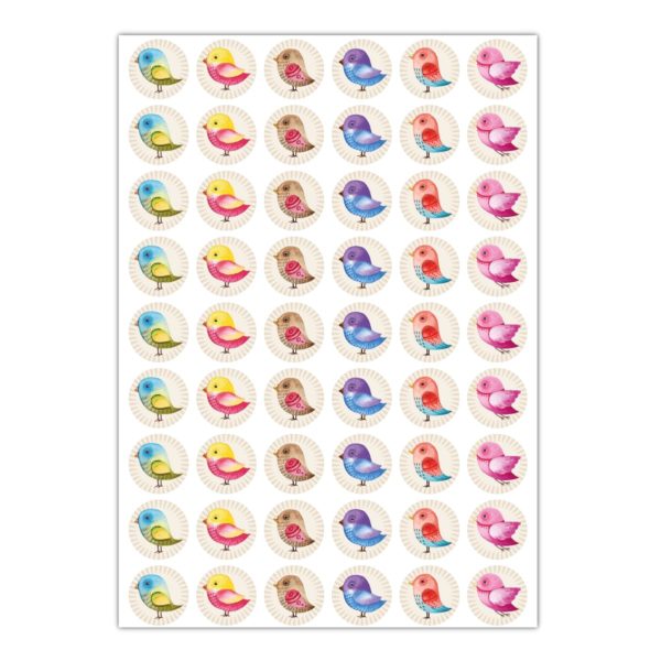 Kartenkaufrausch Sticker in multicolor: 48 fröhliche Aufkleber