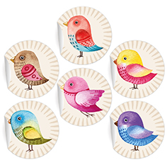 Kartenkaufrausch: 48 fröhliche Aufkleber aus unserer Tier Papeterie in multicolor