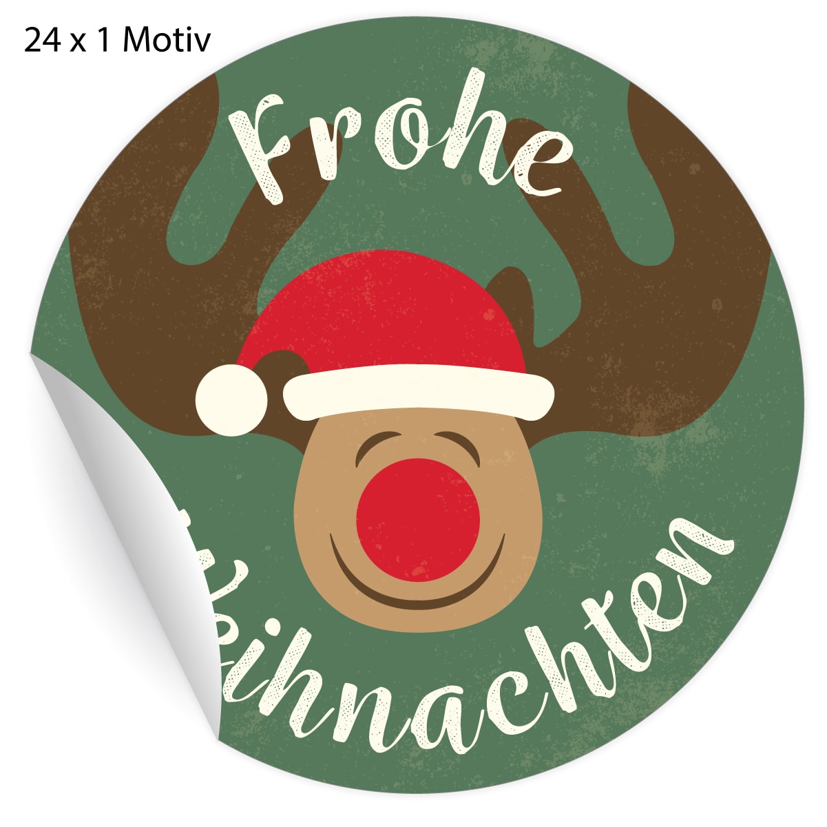 24 Aufkleber Sticker Etiketten Frohe Weihnachten Merry Christmas