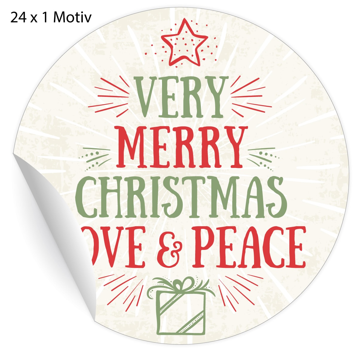 Kartenkaufrausch: Weihnachts Aufkleber mit Spruch aus unserer Weihnachts Papeterie in beige