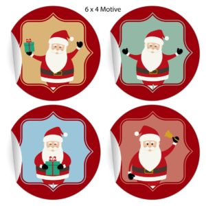 Kartenkaufrausch: schöne Weihnachts Geschenk Aufkleber aus unserer Weihnachts Papeterie in rot