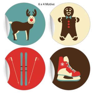 Kartenkaufrausch: Aufkleber mit Weihnachts Elementen aus unserer Weihnachts Papeterie in multicolor