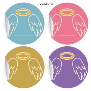 Kartenkaufrausch: Engel Aufkleber mit Heiligenschein aus unserer Kinder Papeterie in multicolor