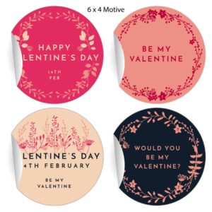 Kartenkaufrausch: Liebes Aufkleber zum Valentinstag aus unserer Liebes Papeterie in rosa
