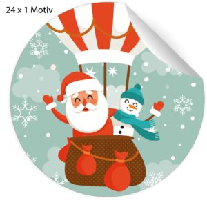 Kartenkaufrausch: 24 klassische Weihnachts Aufkleber aus unserer Weihnachts Papeterie in türkis