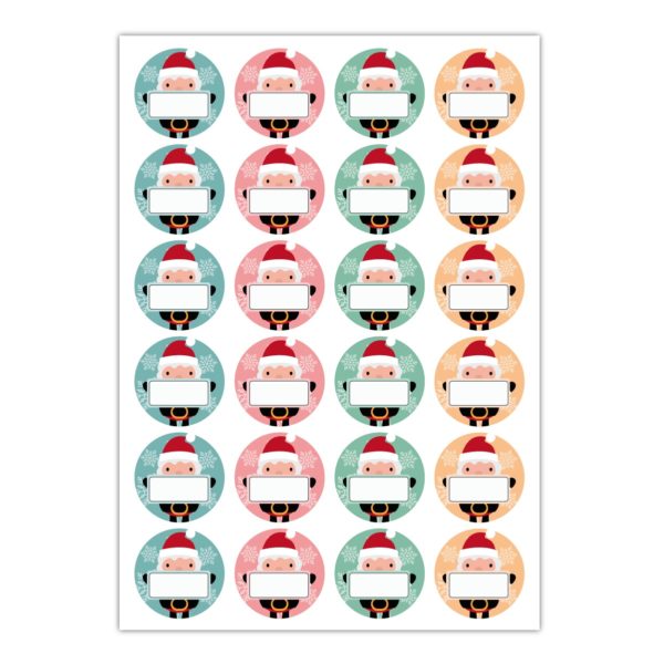 Kartenkaufrausch Sticker in multicolor: 24 nette Aufkleber zu Weihnachten