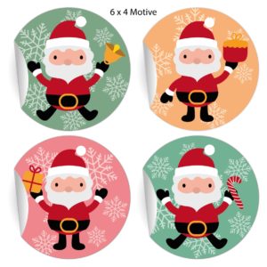 Kartenkaufrausch: 24 süße Aufkleber zu Weihnachten aus unserer Weihnachts Papeterie in multicolor