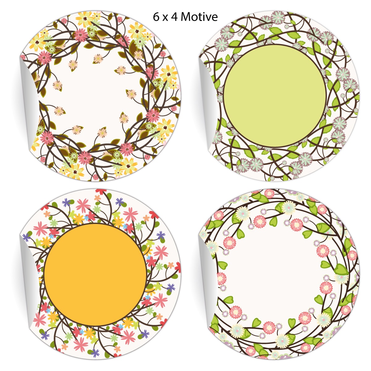 Kartenkaufrausch: elegante Aufkleber zum Beschriften aus unserer florale Papeterie in multicolor