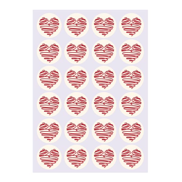 Kartenkaufrausch Sticker in beige: 24 romantische Herz Aufklebe