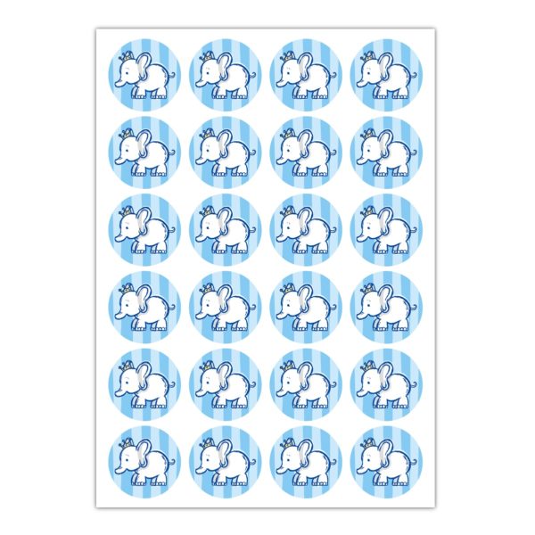 Kartenkaufrausch Sticker in hellblau: niedliche hellblaue Baby Aufkleber