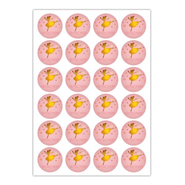 Kartenkaufrausch Sticker in rosa: rosa Gutschein Aufkleber