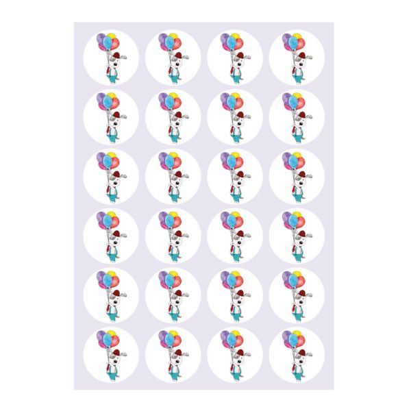 Kartenkaufrausch Sticker in weiß: 24 lustige Geburtstags Aufkleber