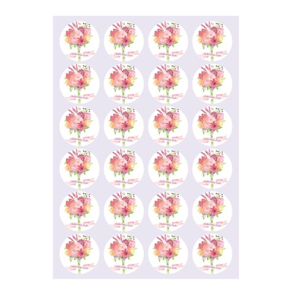 Kartenkaufrausch Sticker in rosa: schöne Bedanke-mich Aufkleber