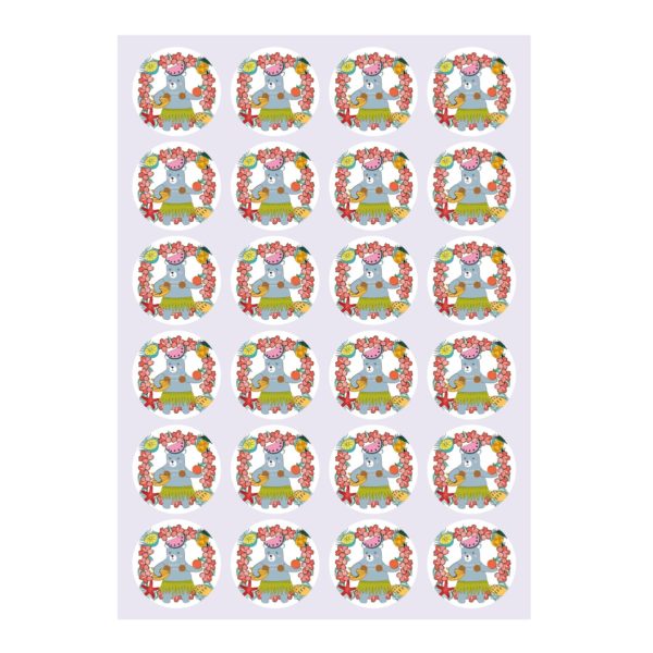 Kartenkaufrausch Sticker in multicolor: 24 Sommer Party Aufkleber