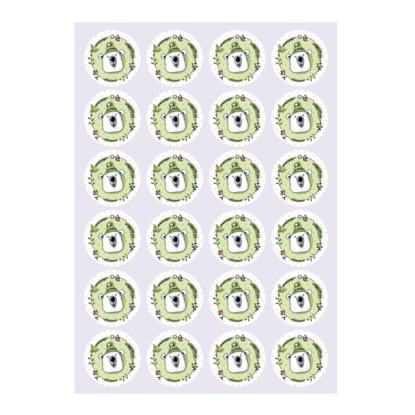 Kartenkaufrausch Sticker in hell grün: 24 witzige Weihnachts Aufkleber