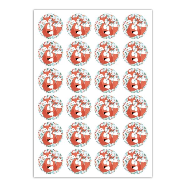 Kartenkaufrausch Sticker in orange: Liebes Aufkleber auch zur Hochzeit