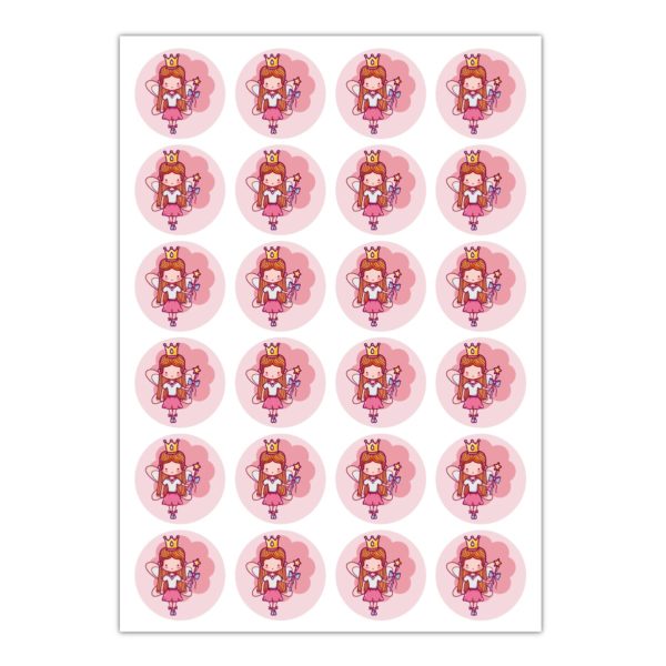 Kartenkaufrausch Sticker in rosa: süße rosa Mädchen Aufkleber