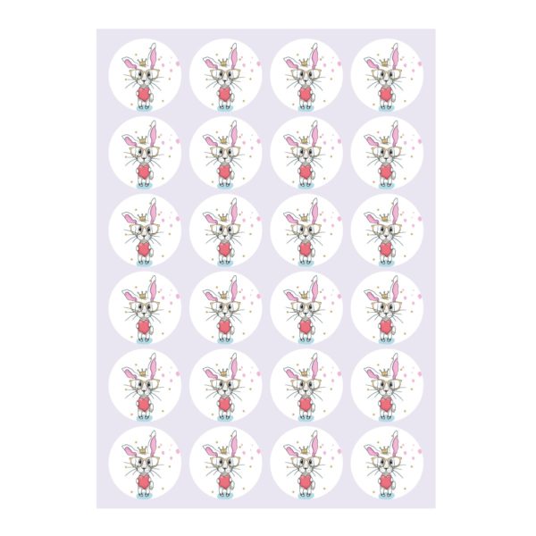 Kartenkaufrausch Sticker in weiß: 24 liebevolle Aufkleber