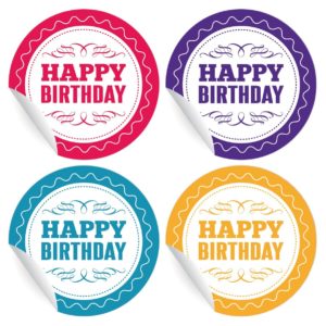 Kartenkaufrausch: grafische Retro Geburtstags Aufkleber aus unserer Freundschafts Papeterie in multicolor