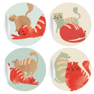 Kartenkaufrausch: Katzen Liebhaber Aufkleber aus unserer Tier Papeterie in multicolor