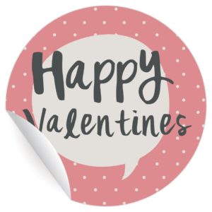 Kartenkaufrausch: "Happy Valentines" Liebes Aufkleber aus unserer Liebes Papeterie in beige