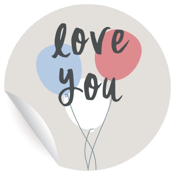 Kartenkaufrausch: "love you" Liebes Aufkleber aus unserer Liebes Papeterie in beige