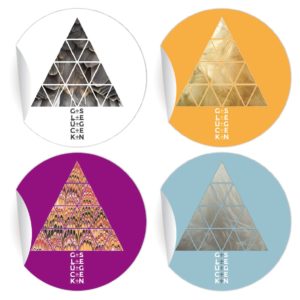 Kartenkaufrausch: edle Designer Weihnachts Aufkleber aus unserer Weihnachts Papeterie in multicolor