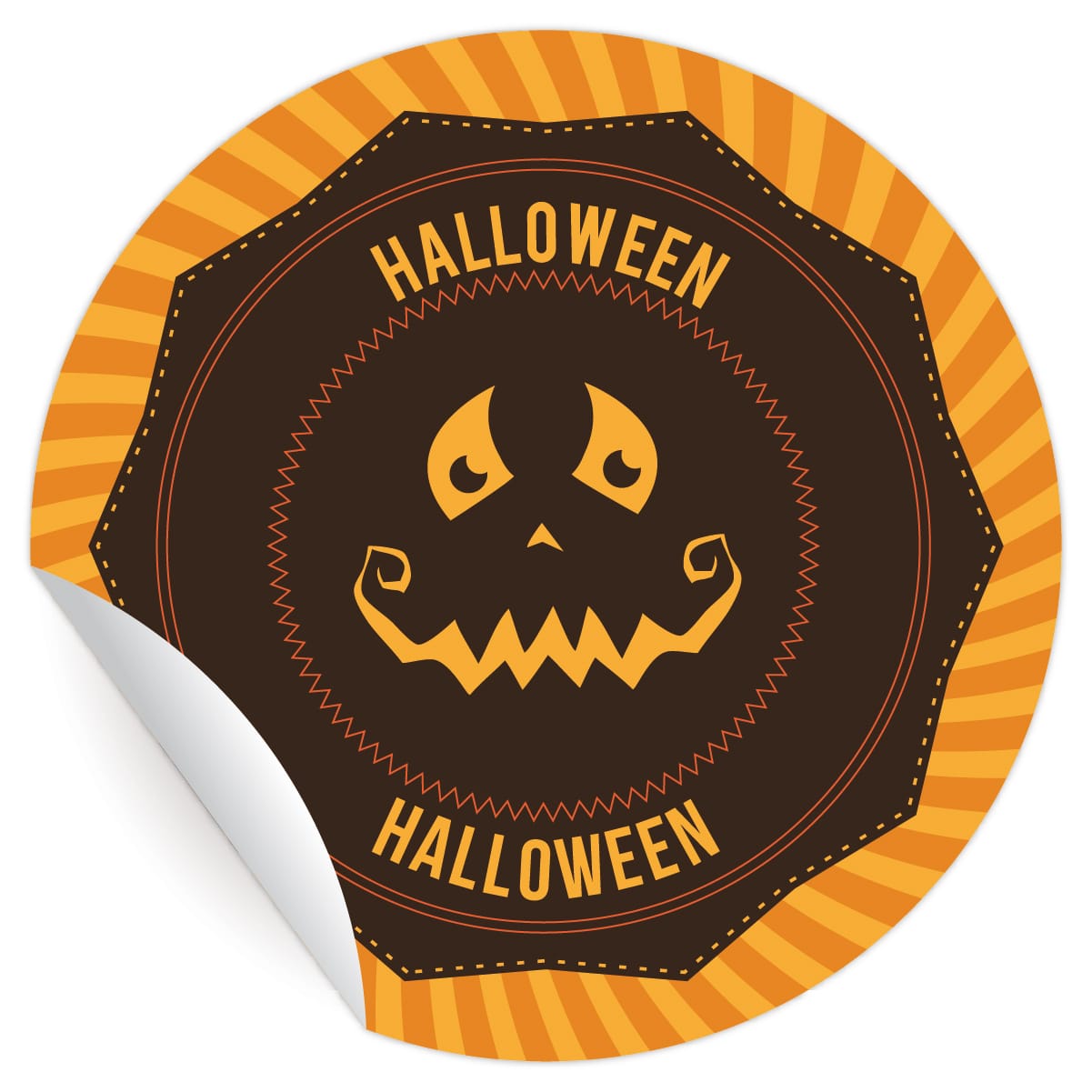 Kartenkaufrausch: gruselige Halloween Aufkleber aus unserer Halloween Papeterie in orange